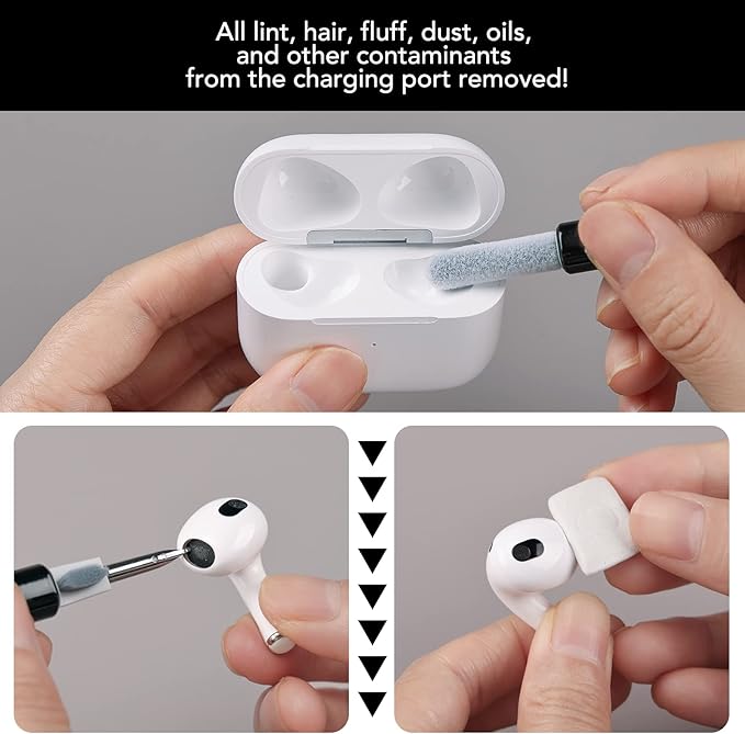 for iPhone Cleaning Kit Port Cleaner, Repair and Restore Tool for iPad Pro Watch Cell Phone Charging Port, Lightning Charger Cables Speaker Airpod Cleaning Putty Dust for All Devices