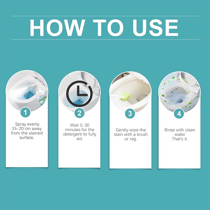 Oxalic Acid Cleaner, Multi-purpose Oxalic Acid Stain Removal Cleaning Spray, High Concentration Oxalic Acid Toilet All-Purpose Cleaner, For Floor Tile Countertop (1PCS)