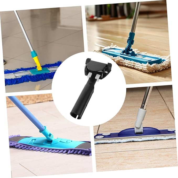 2Pcs Mop Rod Attachment Durable Chrome Plated Mop Head Clamp for Office Hotel Mall Cleaning Ergonomic Design for Comfortable Use Versatile Compatibility with Various Mop