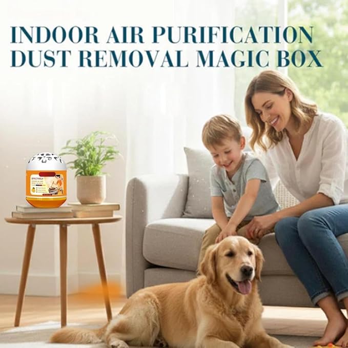 Indoor Air Purification Cooking Removal Magic Box, Multi-Functional Air Magic Box, Plant Extract Formula, Long-Lasting Kitchen Oil Absorbing Freshener for Kitchen and Living Room (Orange 1pcs)