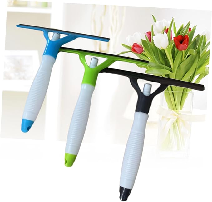Microfiber Window Squeegee Cleaner Spray Mop for Glass Cleaning Shower Scrubber and Squeegee Kit Random Color