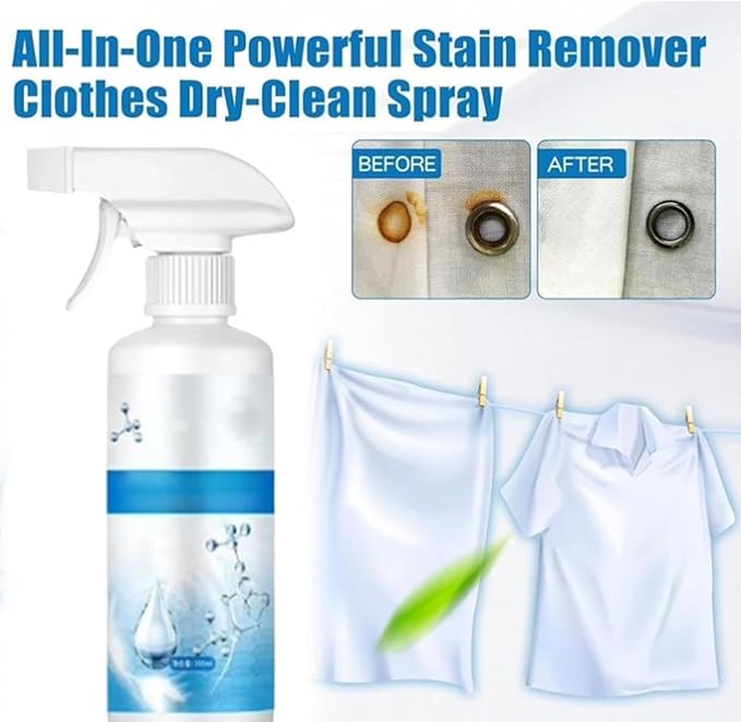 Fly Cloth Cleanse Clothing Emulsifierm, Non Ionic Emulsifiers Cloth Cleaner, Spot Cleaner for Clothes, Powerful Laundry Stain Remover Spray (2PCS)