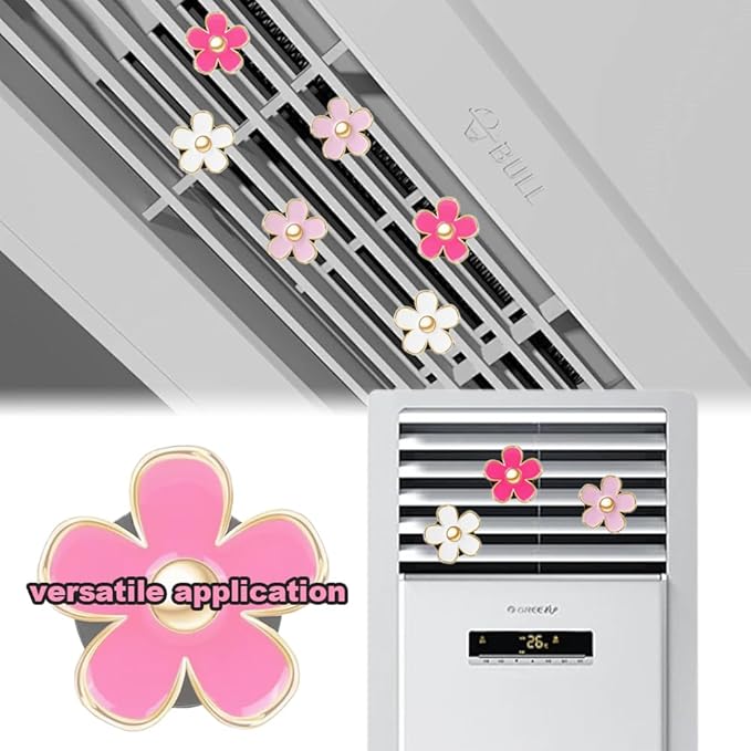 6 Pcs Daisy Flower Air Vent Clip Air Conditioning Outlet Clip Car Air Freshener Clip Car Interior Decor Charm Colorful Car Interior Accessories for Girls Women (Tricolor)