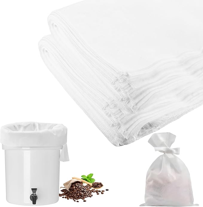 50Pcs 20" x 20" Commercial Cold Brew Coffee Filters for 5 Gallon Buckets, Cold Brew Bags Disposable for Commercial Model Cold Brew Coffee Makers