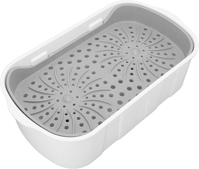 Electric Mop Drain Bucket, Abs Large Capacity Spin Mop Bucket Spin Mop Scrubber with Drainage Layer for Household S5 S7