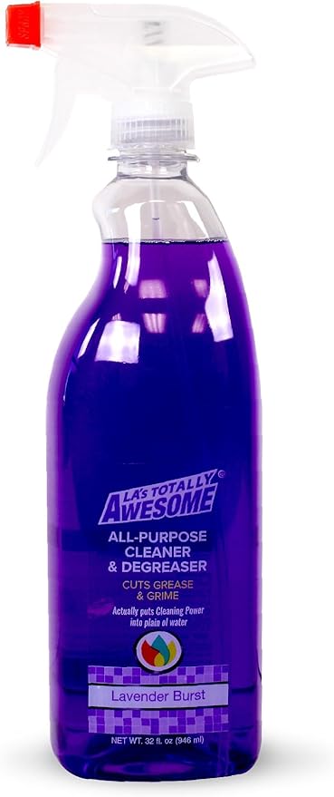 La's Totally Awesome All-Purpose Cleaner Spray, Lavender Burst, Plant-Derived Formula Perfect for Most Counters, Sinks, Appliances and More, 32 Fl Oz, (Pack of 6)