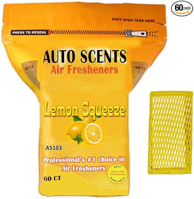 Professional Air Freshener Pads - Lemon Squeeze Scent (60 Pads Per Pack)