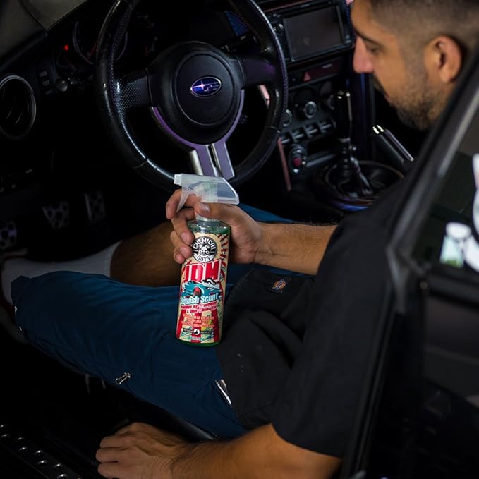 Chemical Guys AIR23504 Premium Air Freshener and Odor Eliminator, Fresh Clean Scent, Great for Cars, Trucks, SUVs, RVs & More (JDM Squash Scent) 4 fl oz