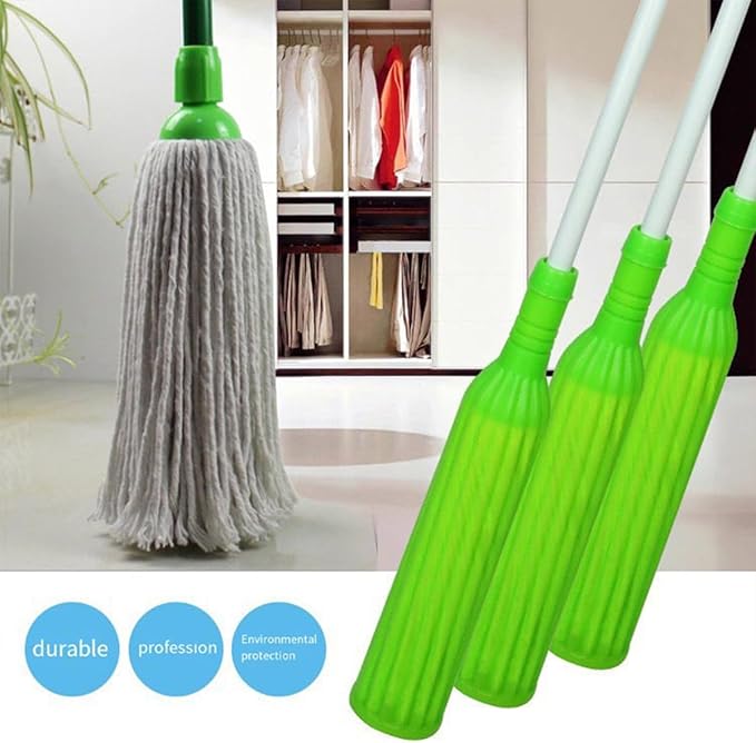 2 in 1 Dehydrated Mop, Self Wringing Twist Mop, Wet Dry Microfiber Mop Spin Mop, with 2 Mop Head Replacement, House Mops for Hardwood, Tile, Vinyl Floor Cleaning