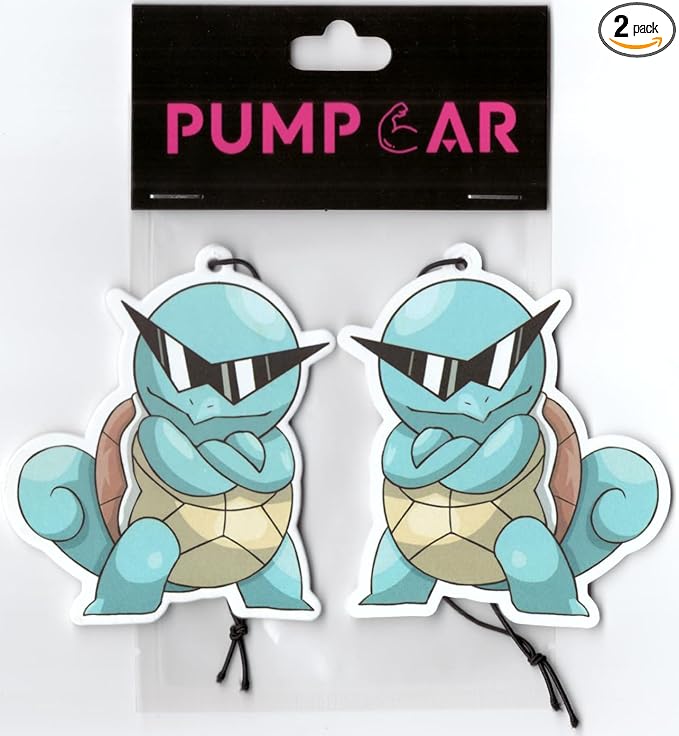PumpCar 2 pieces double-sided poke turtle hanging cartoon cherry-scented funny car air freshener Cool hanging for rearview mirror Car Interior Accessories Gifts