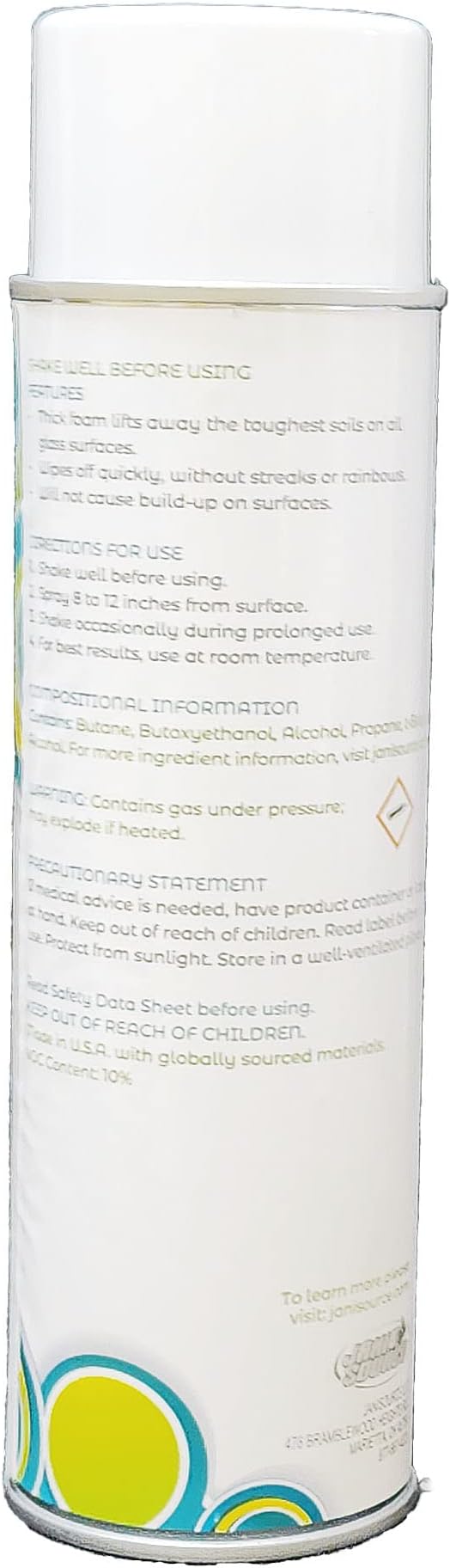 Fenestre Premium Foaming Glass Cleaner, 19 oz Aerosol (Each)