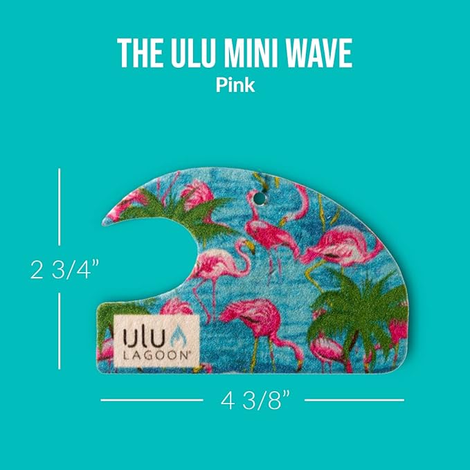 ulu Lagoon Hanging Car Air Freshener | Tropical Beach Coconut Surf Wax Scent Mini Wave | Long Lasting Car Freshener, Closet and Beyond | Made In USA | 3 Pack (Miami)