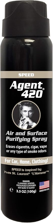 Air & Surface Purifying Spray - Erases Cigarette, Cigar & Most Foul Odors Breaks Down Smoke Odor at The Molecular Level - Eliminates Odors from Cars & Homes - 3.5 oz Spray (Speed)