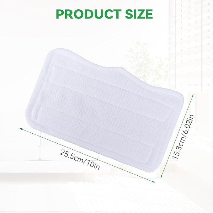 Steam Mop Pads for Shark Steam & Spray Mop S3101 S3251 SK460 SK410 S3101n2 S3250 SK435CO SK140 SK14,Washable Microfiber Cleaning Steamer Replacement Pads,White,12Pack