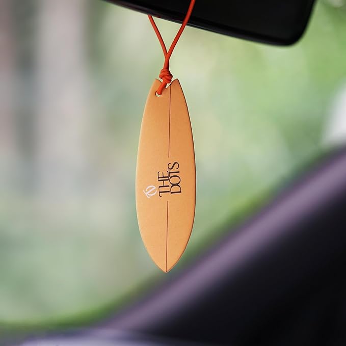 THEDOTS 15 Pack Air Freshener Car Hanging, Sicilian Orange Scent, Natural Citrus Surfboard Card, Fresh Deodorizer Hanging Scent for Vehicle