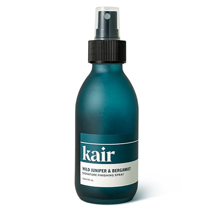 Kair Signature Finishing Spray - Wild Juniper & Bergamot | Plant-Based Fabric Refresher & Wrinkle Release, 5 Fl Oz (750 Spritzes), Vegan, Cruelty-Free, Biodegradable, Odor-Neutralizing Fresh Scent