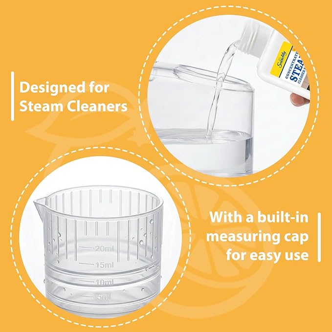 Snowlily 20X Concentrated Multi-Surface Steam Cleaning Solution for All Steam Mops & Machines – Cleans Floors, Curtains, Carpets & Fabrics, Fresh Floral Scent, 16.9 fl oz (Orange)