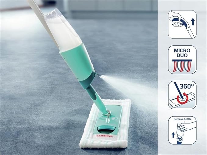 Leifheit Comfort Easy Spray Mop, Aluminum XL, 130 x 16.5 x 11 cm