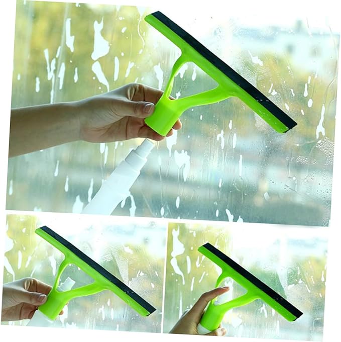 Microfiber Window Squeegee Cleaner Spray Mop for Glass Cleaning Shower Scrubber and Squeegee Kit Random Color