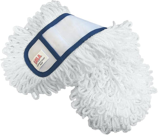 LOLA 360 Degree Flexible 18" Dust Mop Replacement Head, Fine Fiber Machine Washable Dust Mop Head Attracts Dust & Dirt Like a Magnet, 1 Count
