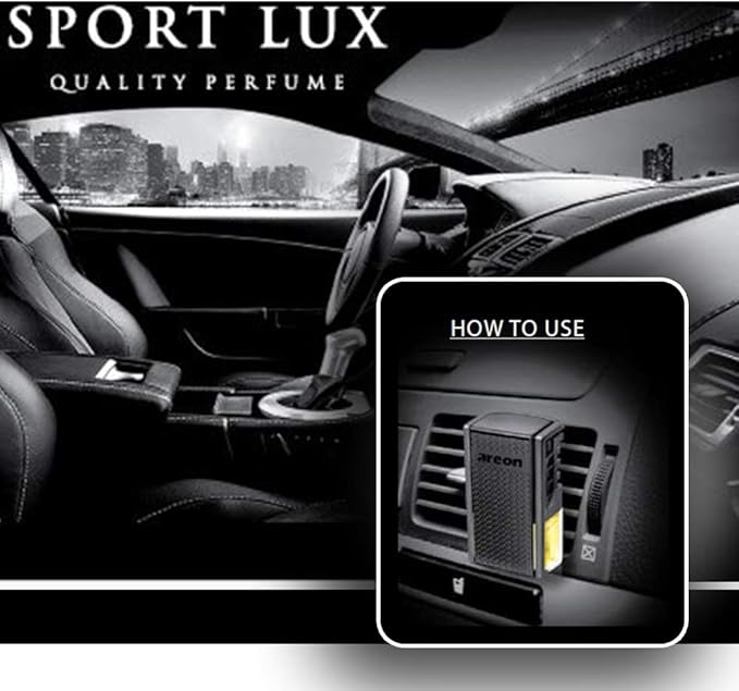 AREON ACP06 Car Perfume Luxury and Elegant 0.27 oz Vent Clip Car Air Freshener, SURF & Sun Scent