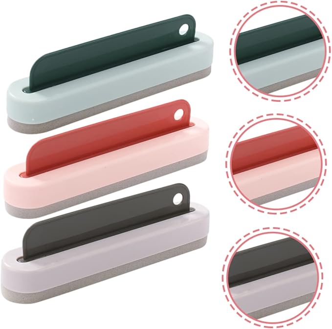 6 Pcs Shower Door Cleaner Shower Doors Window Brush Window Cleaning Scraper Cleaning Wiper for Home Car Window Cleaner Brush for Window Cleaning Glass Cleaning Tools