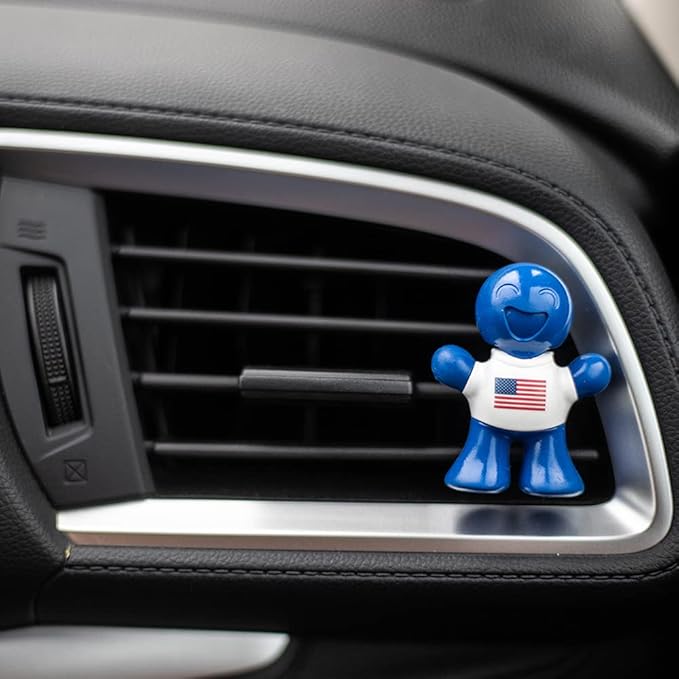 Little Joe 96419-6PK USA Edition New Car Scent Car Air Freshener Vent Clip, Fights Odors for up to 45 Days, Long-Lasting Freshness, Cute Car Odor Eliminator, Pack of 6