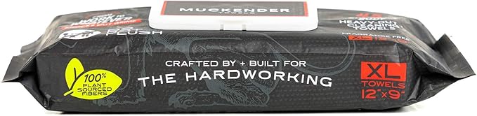 Muckender Heavy Duty Cleaning Wipes – Paint Prep & Degreasing – Flat Pack Travel Size Hand & Tool Cleaning Towels – Eco-Friendly, Unscented – (45 ct Flat Pack)