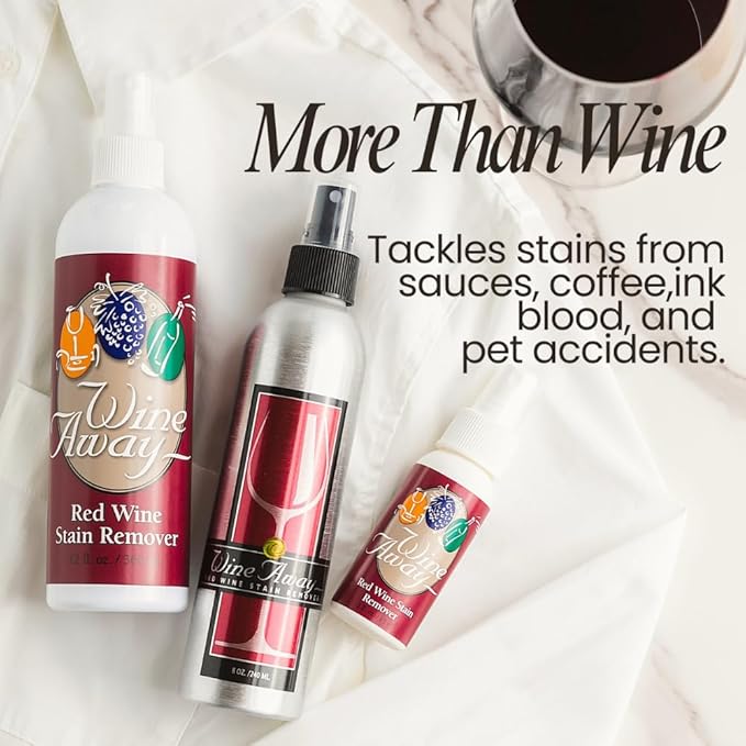 Wine Away Red Wine Stain Remover, Aluminum Signature Collection, 8oz bottle