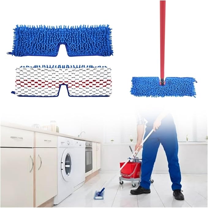 Microfiber Floor Mop Pads Double-Acting Mop，Compatible For OCedar/Vileda， Steam Spray Mop Flat Spin Mop Cloth Replacement Quick Dry