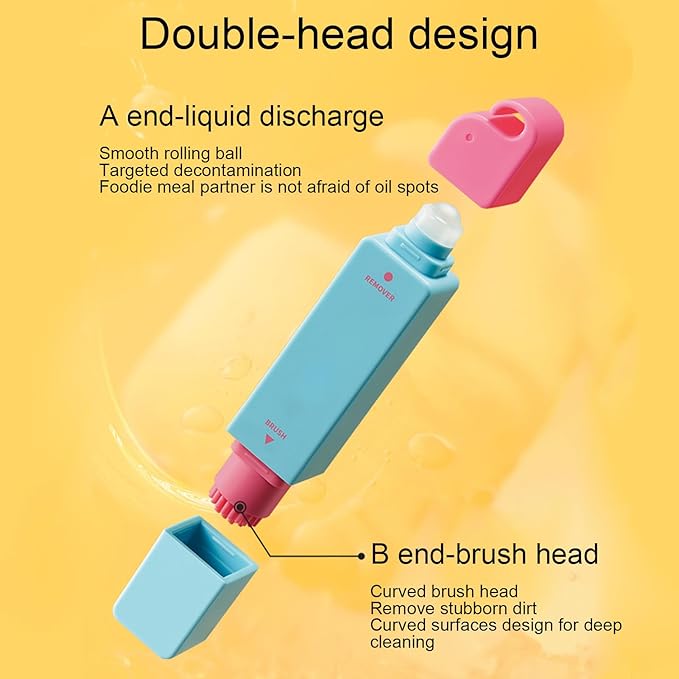 Instants Stain Removers Stick, Stain Remover Travel Size Pen for Clothes, Double-Ended Spot Cleaner Cleaning Tools, 12Ml Portable Fabric Cleaner for Camping Picnic Outdoor Food Grease Oil BBQ