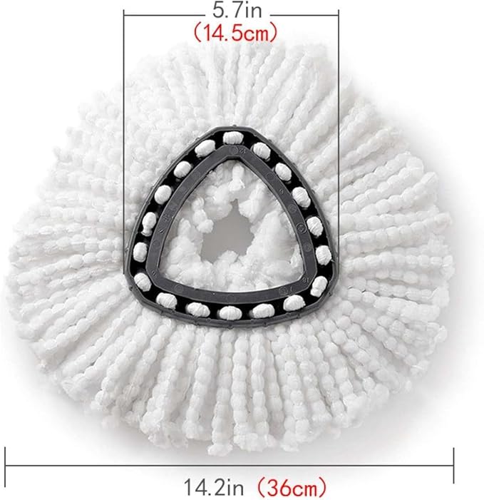 Mop Refill Head ,Compatible for Clean Turbo 2 in 1 Classic Spin Microfibre Universal Triangle Replacement(5pcs)