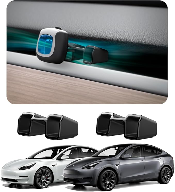 Spigen Air Freshener Adapter for Tesla Model Y (2020-2024) & Model 3 (2017-2023) [Not for Model Y Juniper 2025/26 and Model 3 Highland (2024/25)] (Air Freshener NOT Included) - 2 Pack