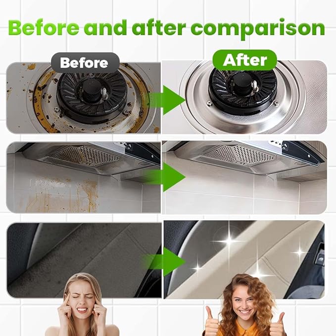 Kitchen Cleaner Spray,300ml All Purpose Cleaner,Household Appliance Cleaning Agent for Range Hood, Microwave Oven, Refrigerator,Gentle Surface Decontamination (1pcs)