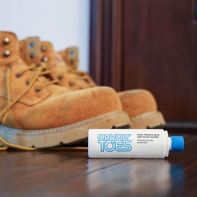 On Your Toes Natural Foot and Shoe Odor Eliminator –Shoe Deodorizer with Body Powder to Neutralize Smelly Odors – Long-Lasting, Fast-Acting Foot Powder for Kids and Adults (4 Pack)