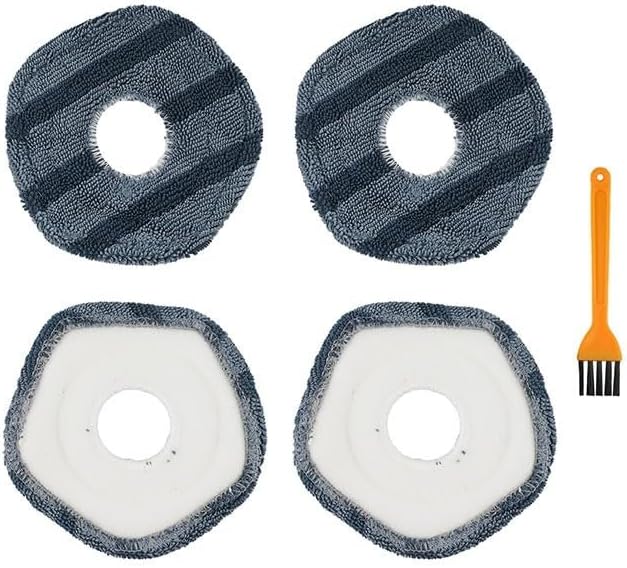 Microfiber Spin Mopping Pads for Eufy X10 Pro and X9 Pro Robot Vacuum Cleaners – Replacement Cleaning Pads for Hardwood, Tile Floors, 4-Pack or 8-Pack(B)