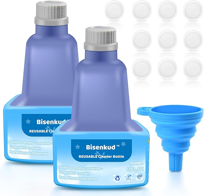 2 Pack Refillable Bottle for Swiffer® Wet Jet™ Mop - 500ml /17 FL OZ - Leak-Proof HDPE Solution Bottle, Empty，Not for Power mop