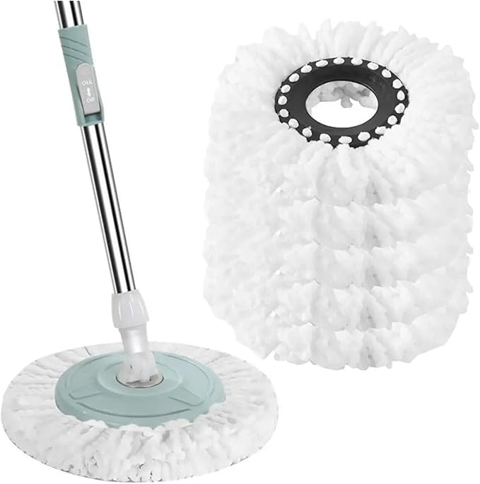 Compatible for 5pc Microfiber Spin Mop Replacement Head Round Shape Standard Size