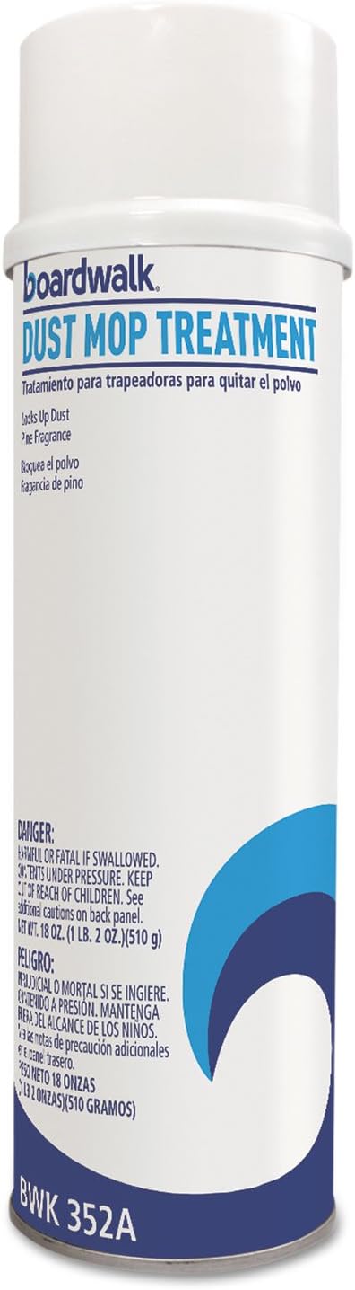 Boardwalk 352ACT Dust Mop Treatment, Pine Scent, 18oz Aerosol, 12/Carton