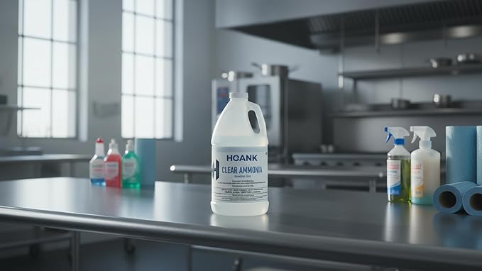 (Pack of 8) - Clear Ammonia Cleaner Liquid, Multi-Surface Cleaning Solution | Removes Grease, Hard Water Stains and Odors - Multipurpose Kitchen Bathroom and Commercial Use - 64Oz 8 Pack -Ready to Use