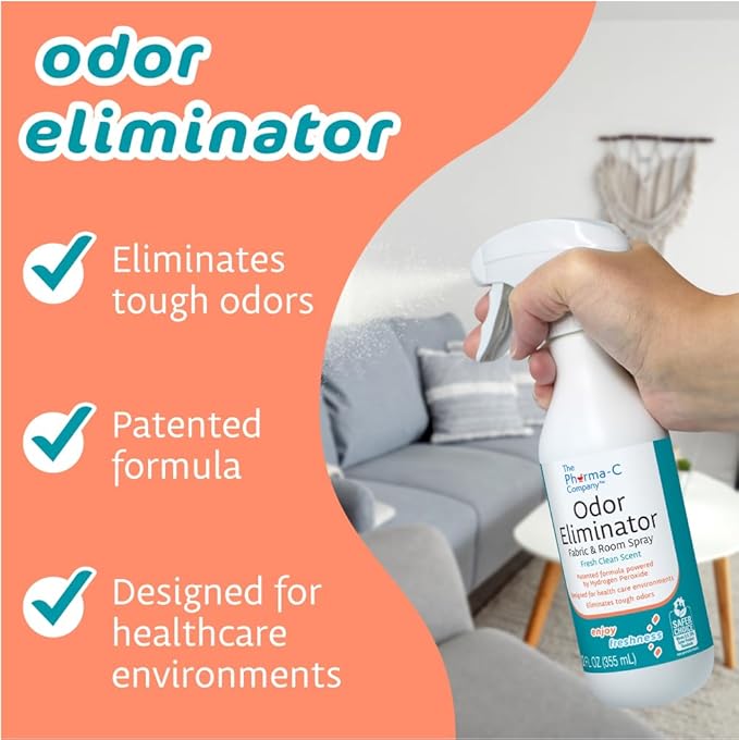 The Pharma-C Company - Odor Eliminator [6-12oz Bottles] - Bulk Fabric & Room Spray -Extra Strength Multipurpose Air Freshener & Fabric Refresher- Neutralize Deodorize (Pack of 2)