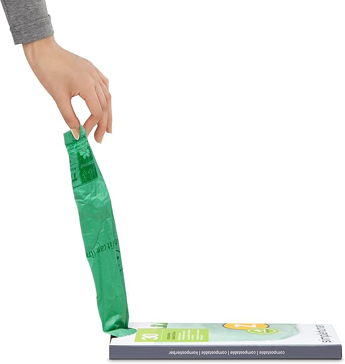 simplehuman Code Z 30 Count, Genuine Custom Fit Liner, Compostable Trash Bags in Dispenser Packs
