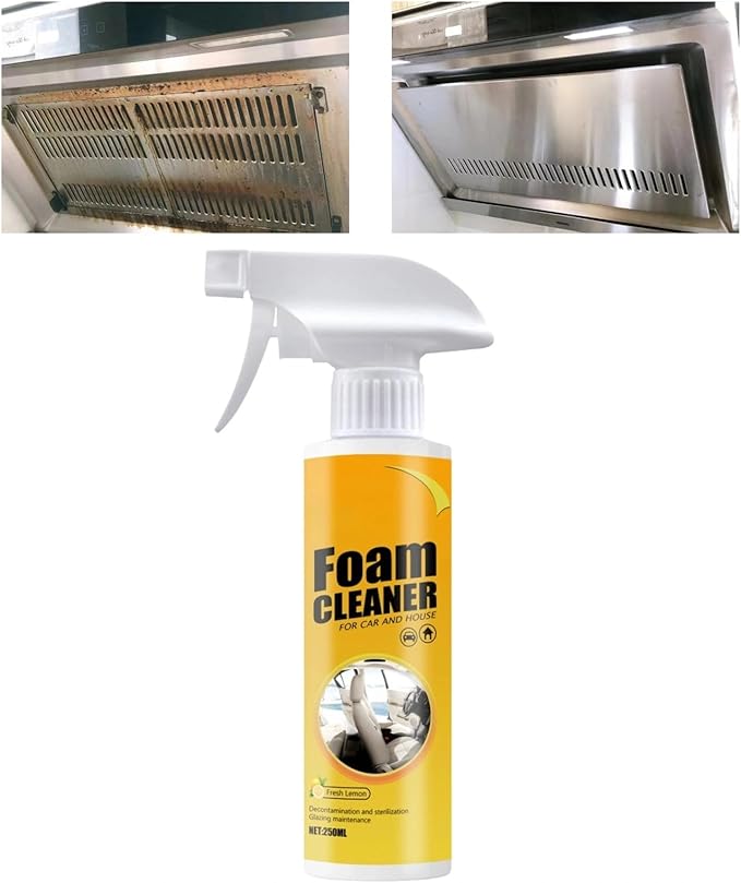 Easily Glow Foam Cleaner for Kitchen, All-Purpose Rinse-Free Cleaning Spray Large-Capacity 250ml