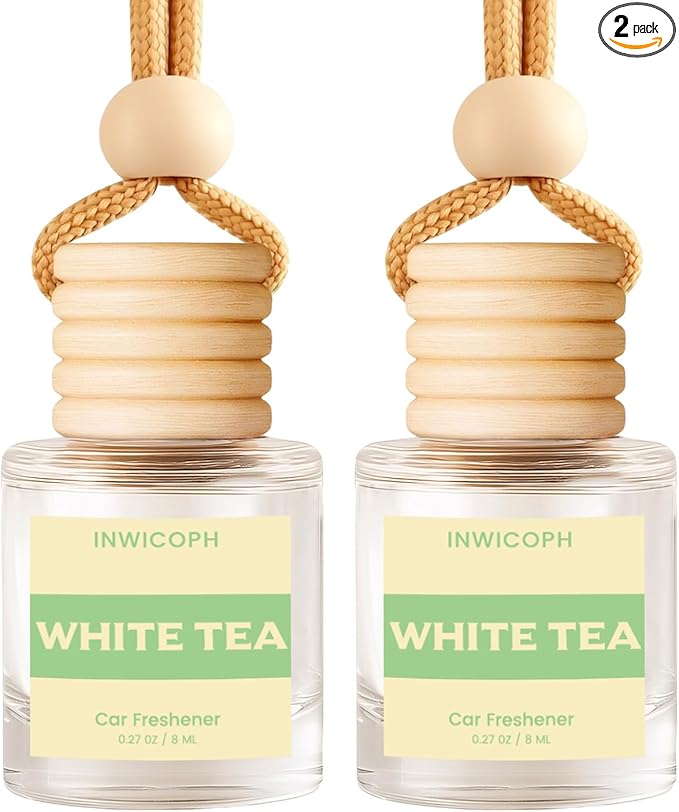 Car Air Freshener Diffuser Hanging, White Tea Fragrance Oil