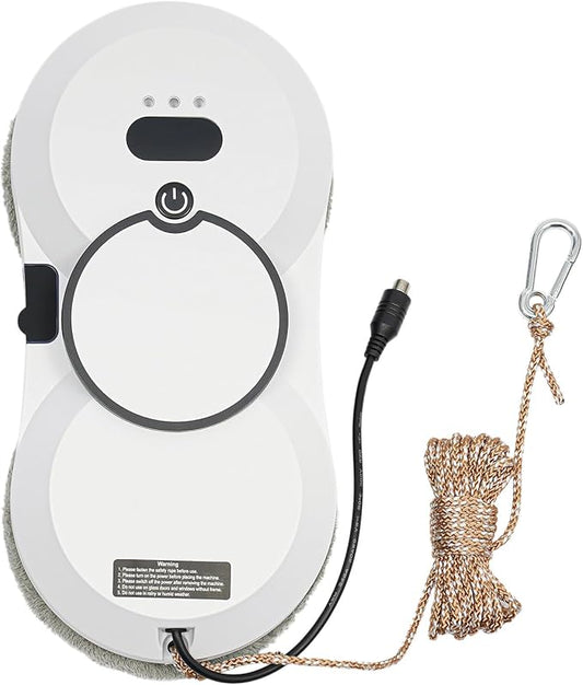 Smart Window Cleaner, Window Cleaning Machine with Remote Control&Water Adding Bottle&Cleaning Cloths Smart Glass Cleaning Machine for Tiles Mirrors 2800pa Suction Power