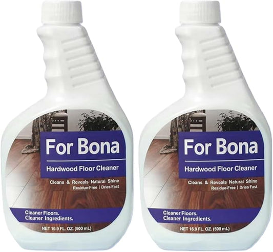 500ml Hardwood Floor Cleaner. Compatible For Bona Hardwood Floor Spray Mop(2PCS 1000ML)