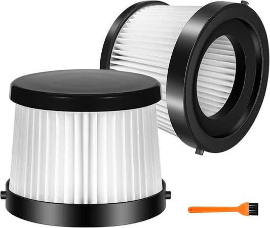 2 Packs DCV501HB Filter For DEWALT 20V Vacuum Cordless Handheld Vacuum, Part DCV5011H with Bonus Cleaning Brush