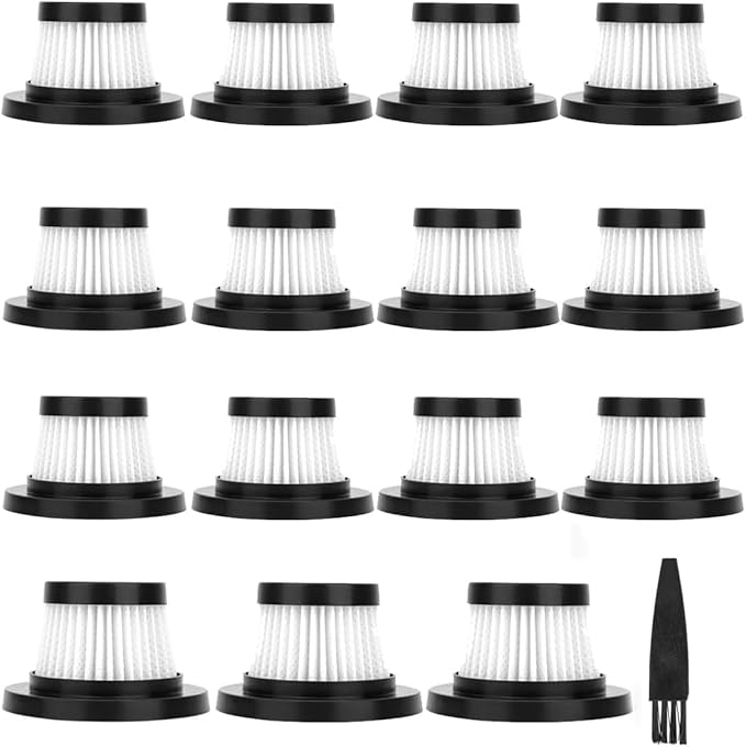 Vacuum Filter for Cordless Vacuum Cleaner as Seen on TV - Replacement HEPA Filter for Vac Compact Cordless Handheld Vacuum 15 Pack