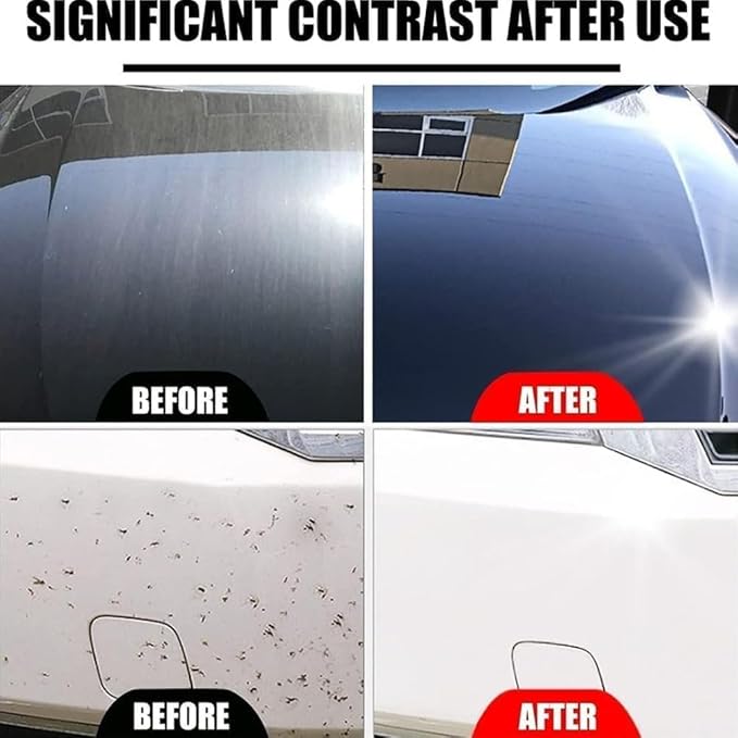 Glass Oil Film Remover, Car Coating Spray Oil Film Cleaning Emulsion Glass Cleaner, Glass Film Removal Cream with Sponge (5pcs)