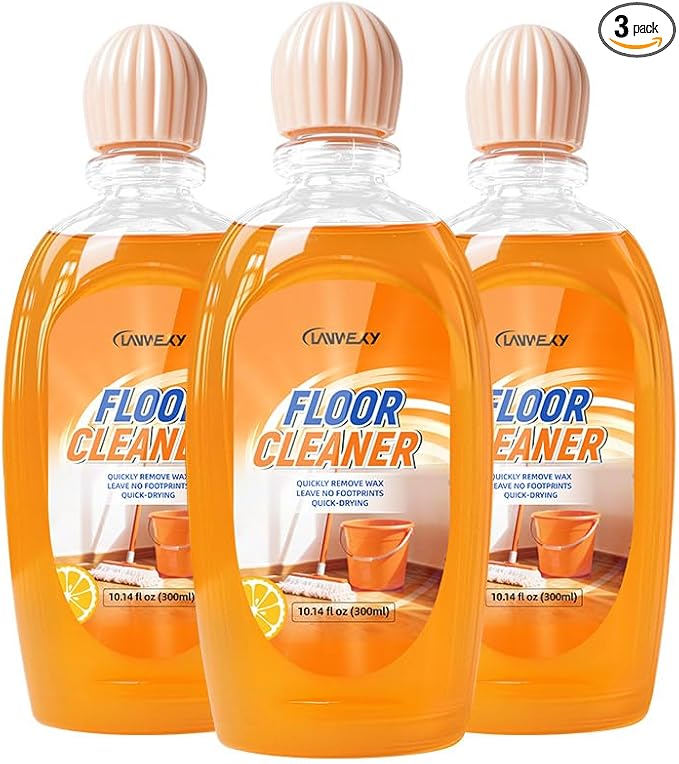 Upgraded Enzyme Floor Cleaner, Fast Drying Mop Soap, Acid-Free Formula, Wood Tile Laminate Marble Shower Bathroom Floor Cleaning Solution (3 bottles【value pack】)